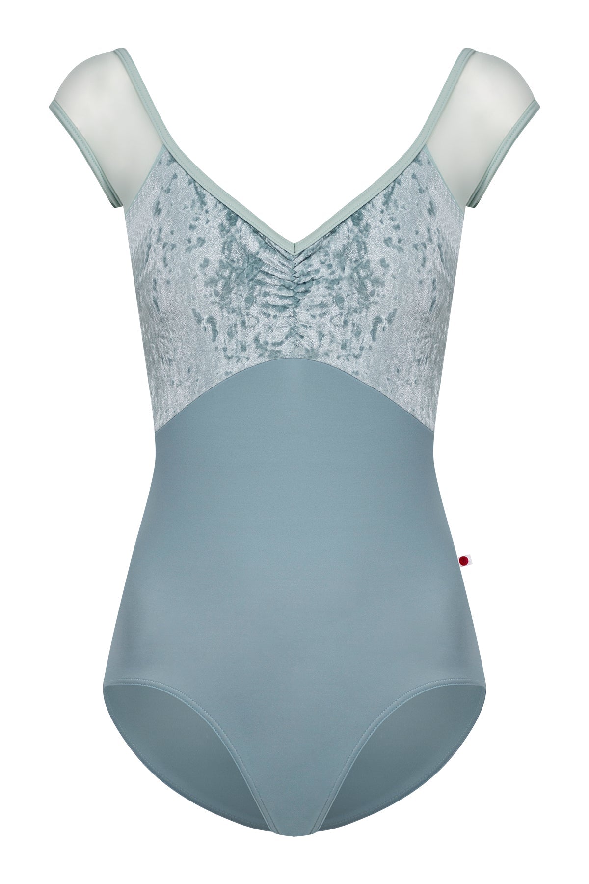 Elli leotard in T-Fog body color with CV-Ice & Mesh Whisper top color and T-Whisper trim color
