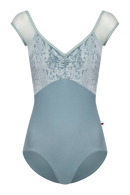 Elli leotard in T-Fog body color with CV-Ice & Mesh Whisper top color and T-Whisper trim color