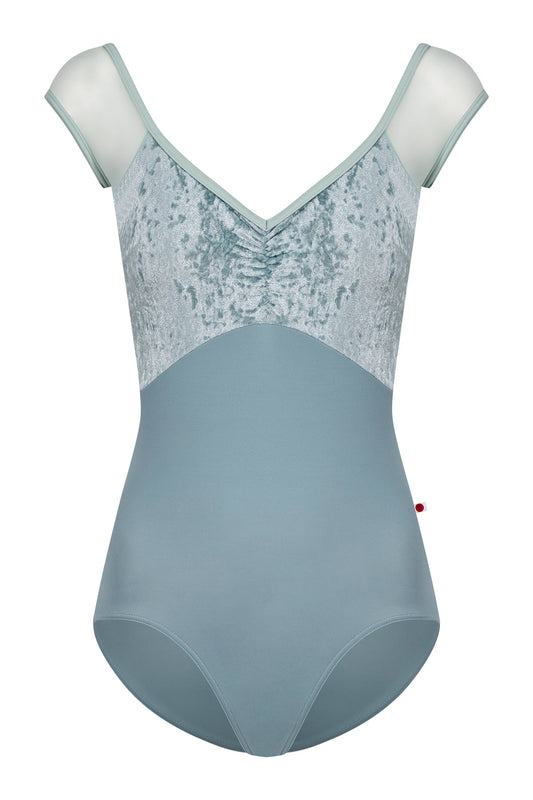 Elli leotard in T-Fog body color with CV-Ice & Mesh Whisper top color and T-Whisper trim color