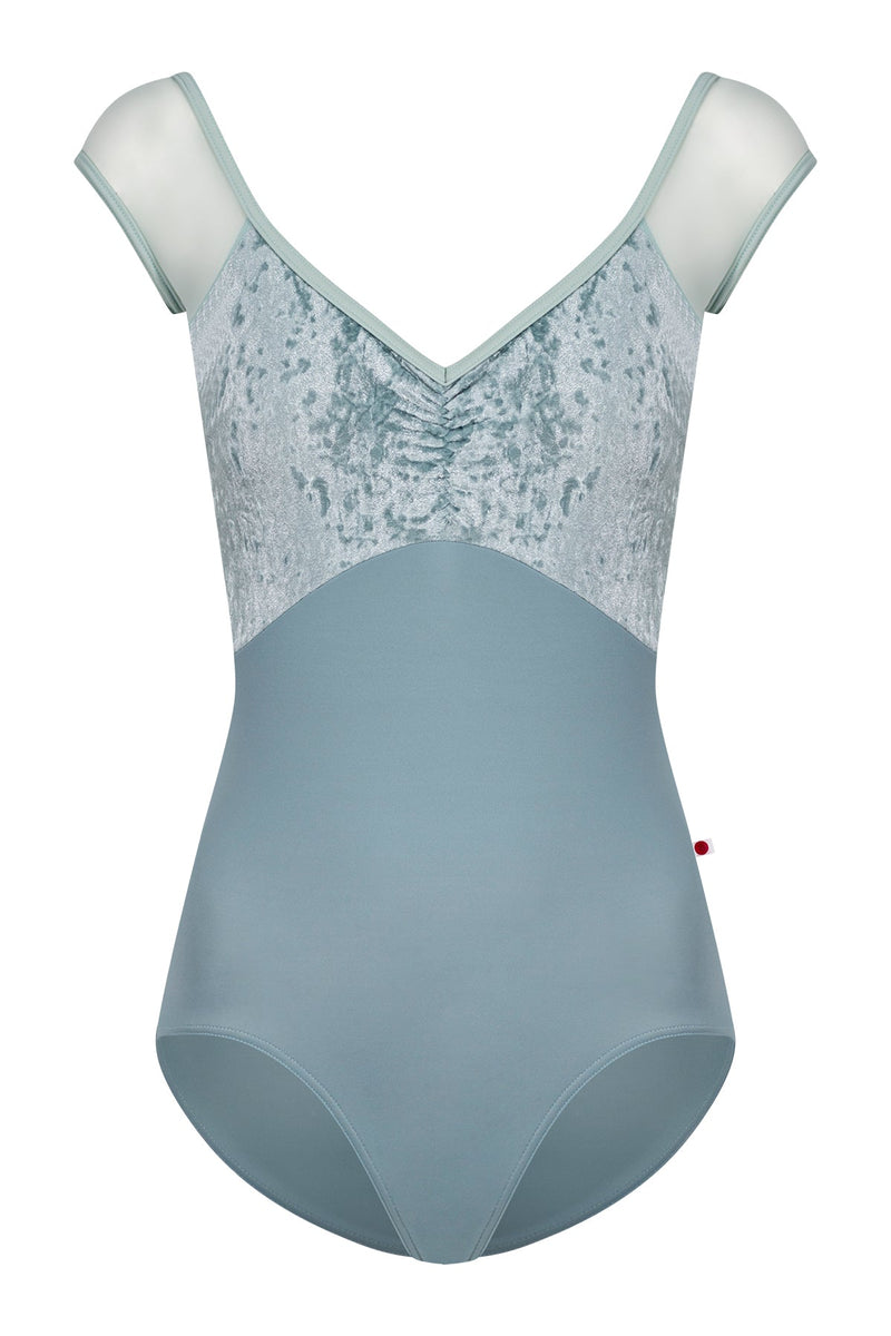 Elli leotard in T-Fog body color with CV-Ice & Mesh Whisper top color and T-Whisper trim color