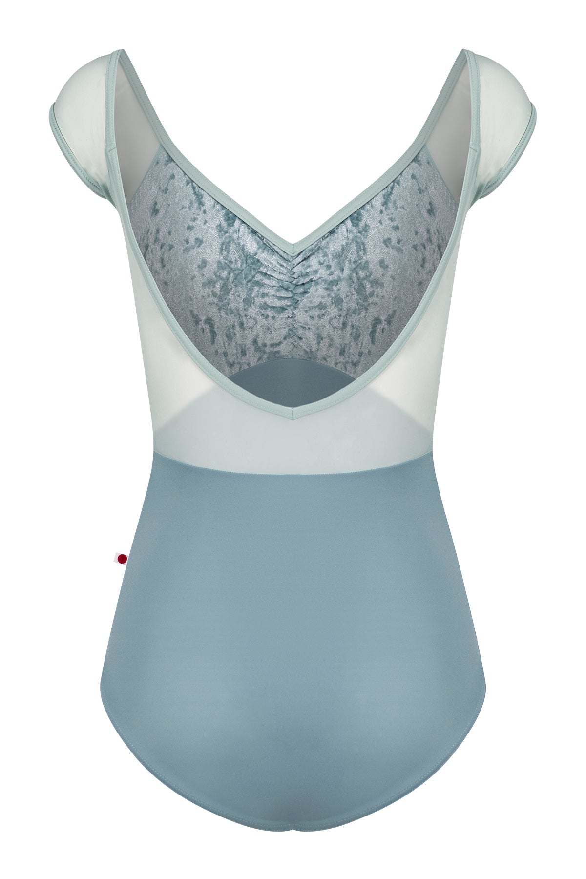 Elli leotard in T-Fog body color with CV-Ice & Mesh Whisper top color and T-Whisper trim color