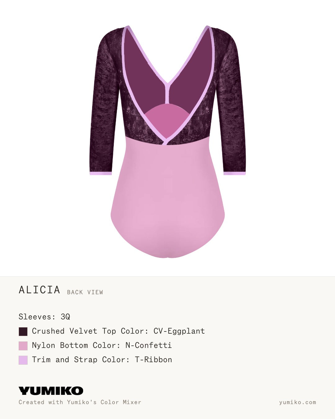 Alicia Nylon/Crushed-Velvet-3Q-Sleeves-KR