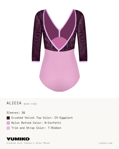 Alicia Nylon/Crushed-Velvet-3Q-Sleeves-KR